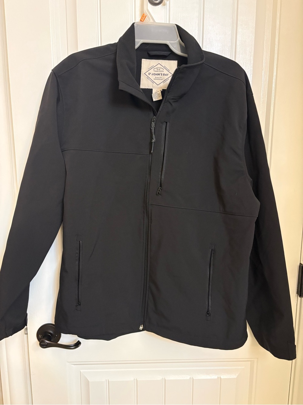 St. John's Bay Men's Black Lightweight Softshell Jacket